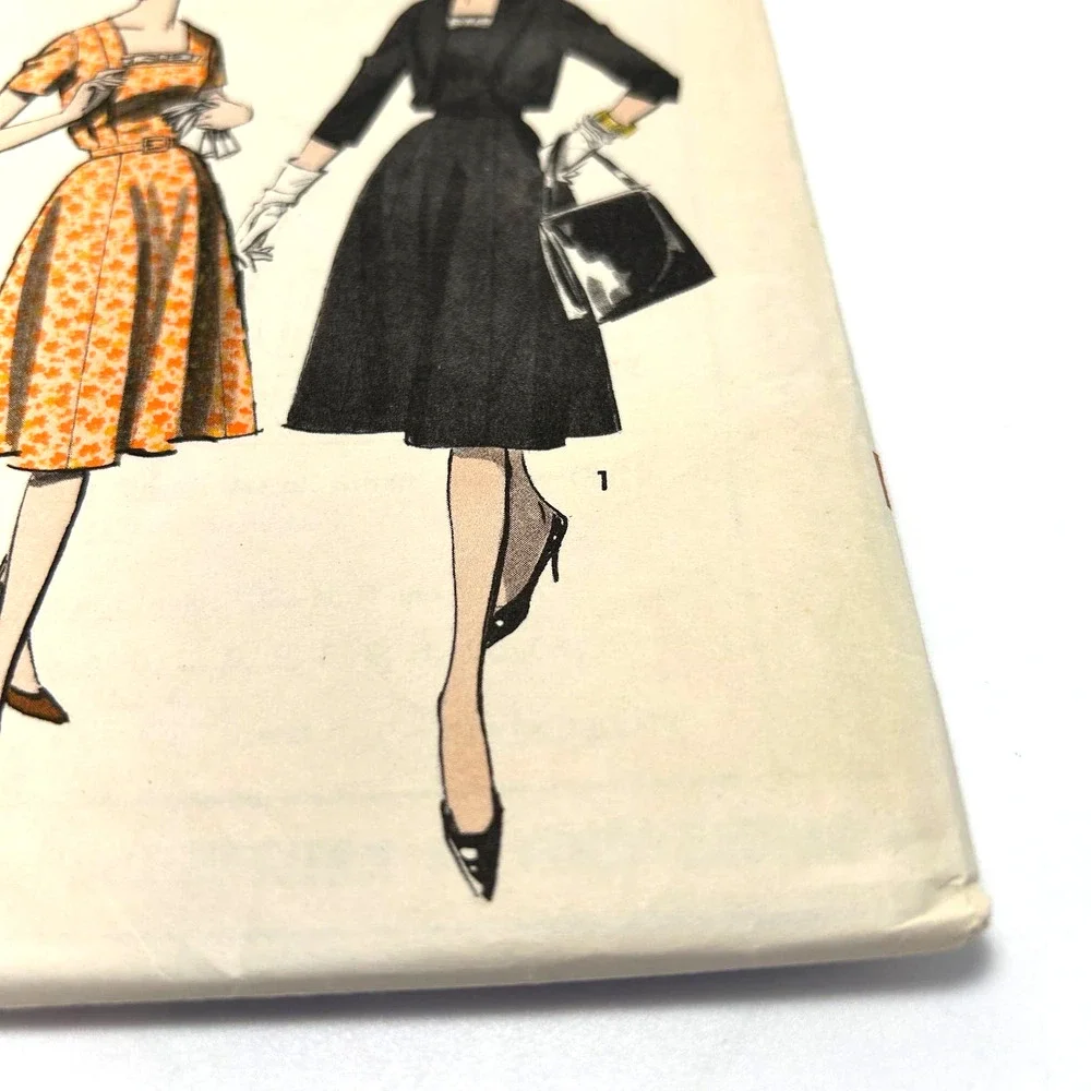 Advance Vintage 1959 Pattern #9060 Half Size Dress and Jacket Size 14.5 HTF RARE